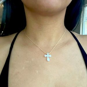 Tiffany & Co. Elsa Peretti Jade Cross Necklace